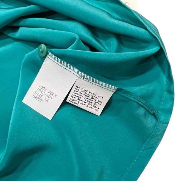 Sophisticates by Pendleton Teal Vintage Blouse 16 - Picture 4 of 4